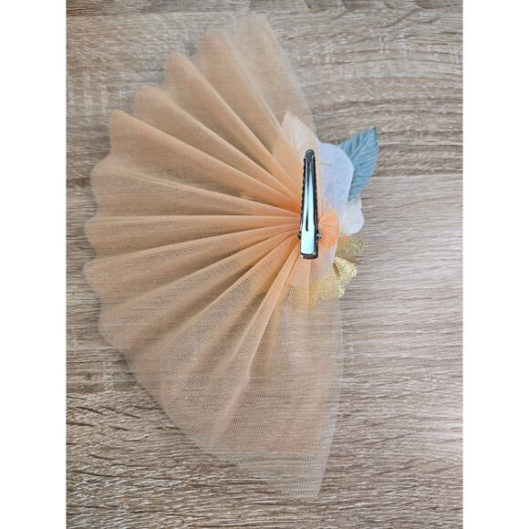 WEISSMAN Showtime 17022 Orange Floral Lace Sequin Tutu Dance Costume XSC 4/5 - Picture 13 of 15